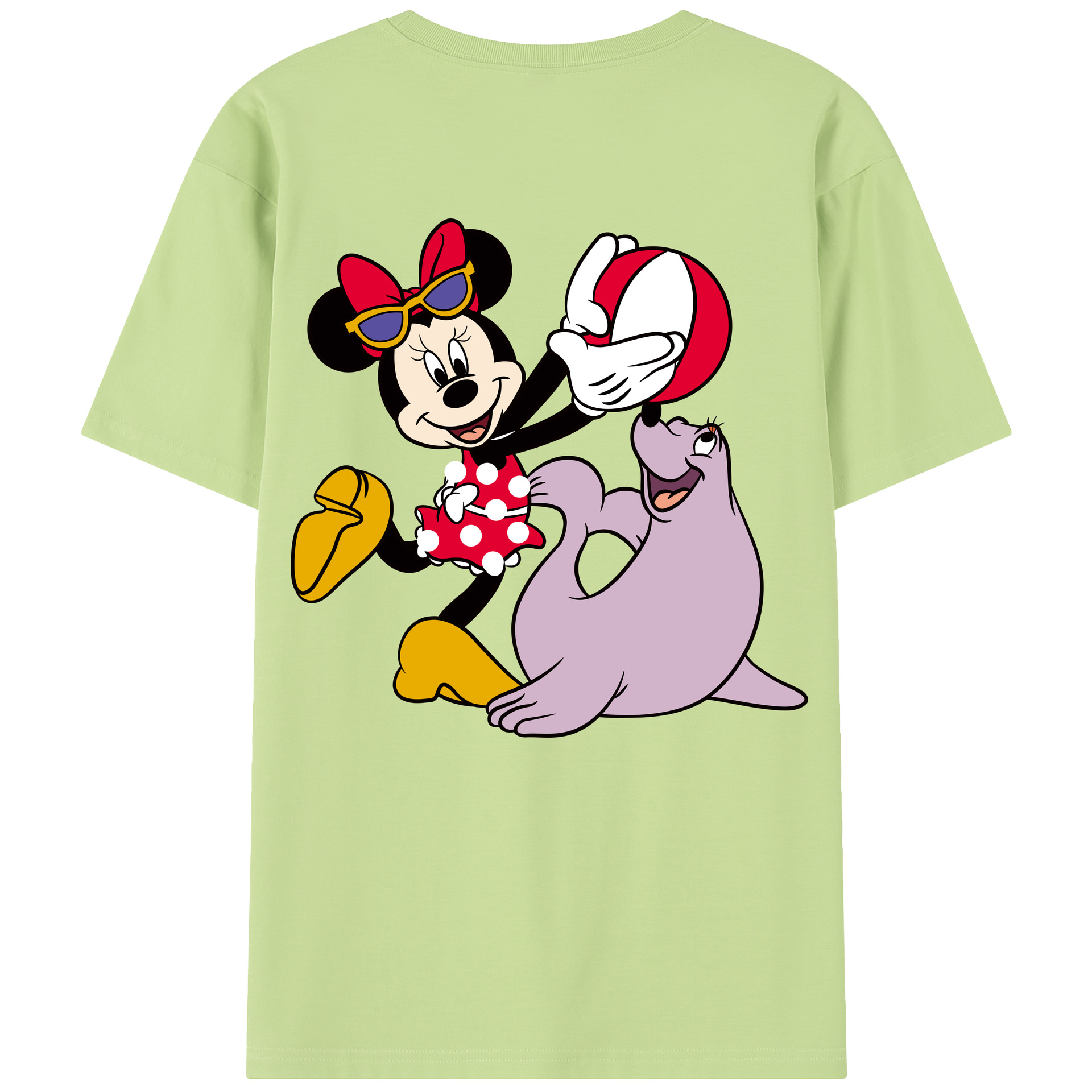（画像用） ミッキーマウス Mickey Mouse 綿100％半袖Tシャツ（背面プリント）